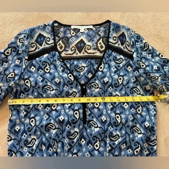 Veronica Beard Women’s Venice Ikay Front Tie Dress. Blue size 2. - Picture 6 of 15